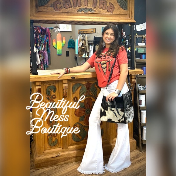 NWT Stella Hi-Rise Super Flare Jeans in white - Picture 2 of 9